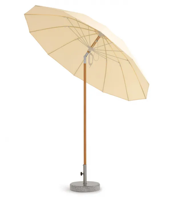 Sonnenschirm Weishupl Pagoden Schirm mit Knick Holzgestell Acryl GEDECKT